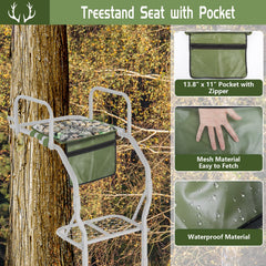 GJL universal tree stand seat with adjustable strap fit on stands