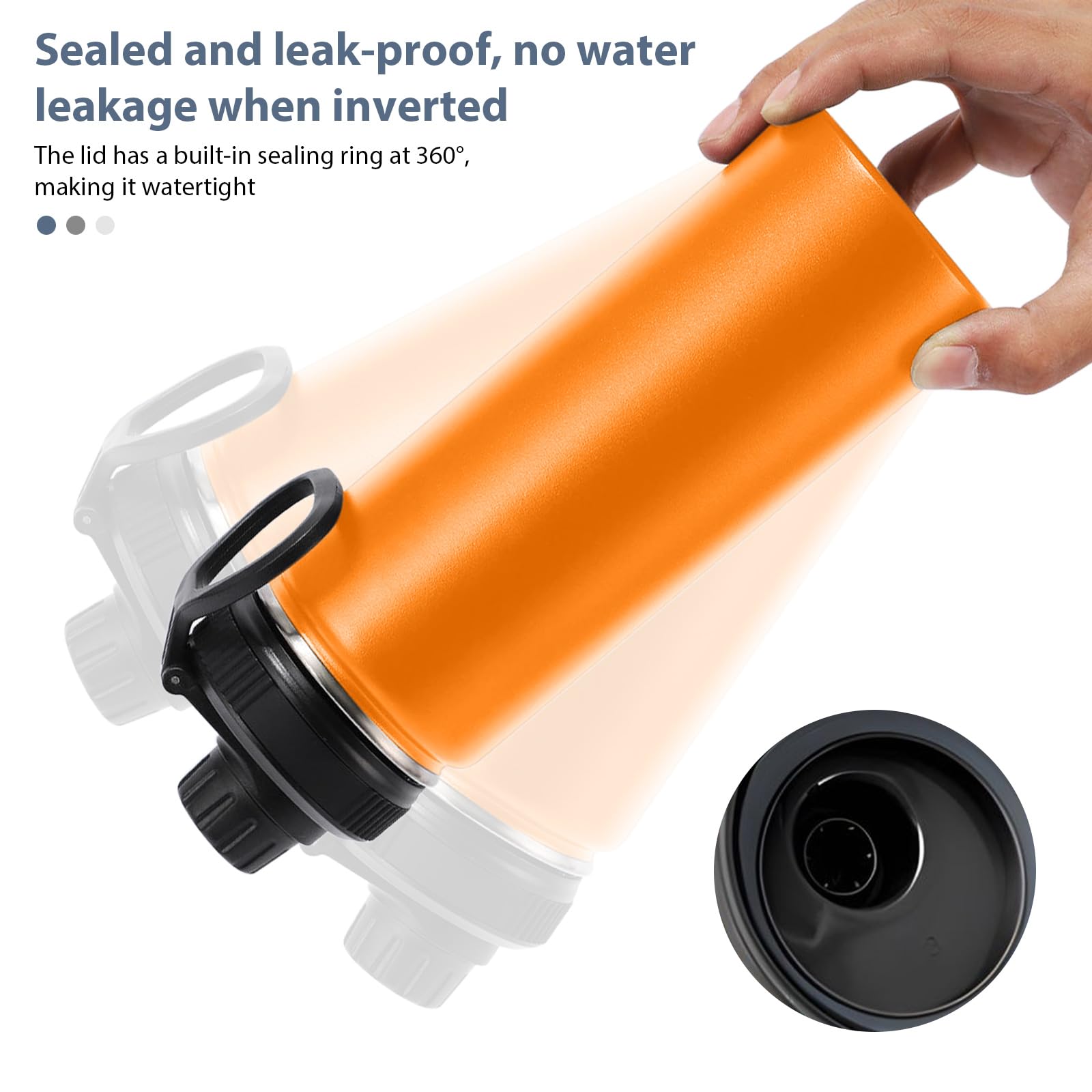 GJV 24oz bottle uses double-wall vacuum insulation to keep drinks cold or hot longer.