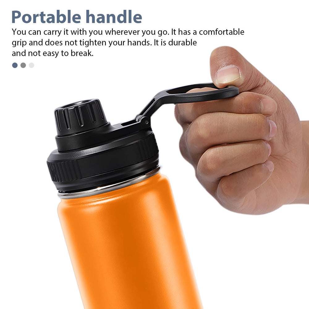 GJV 24oz orange color bottle with gloss finish for everyday adventures.