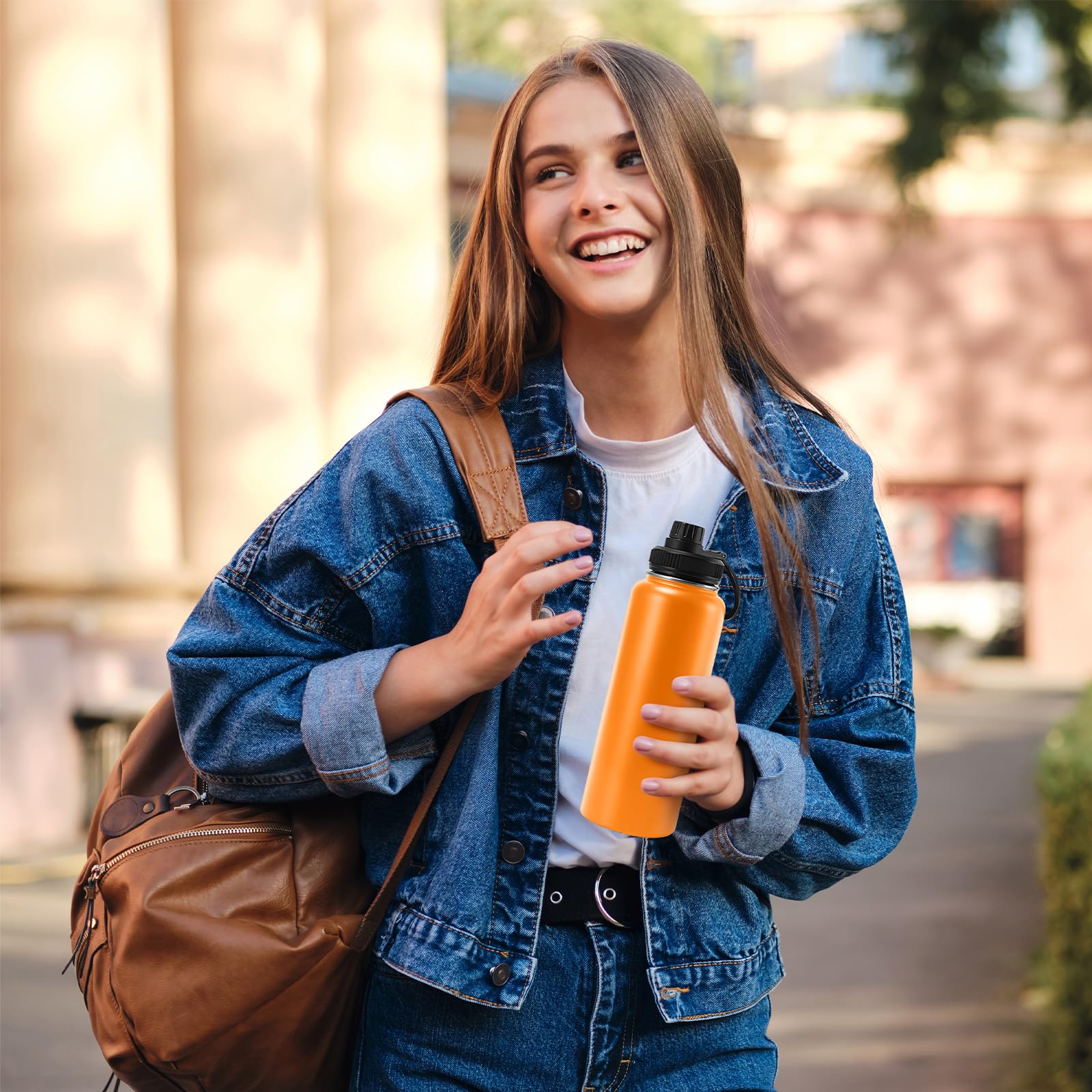 GJV 24oz outdoor-ready bottle designed for hiking, cycling, and workouts.