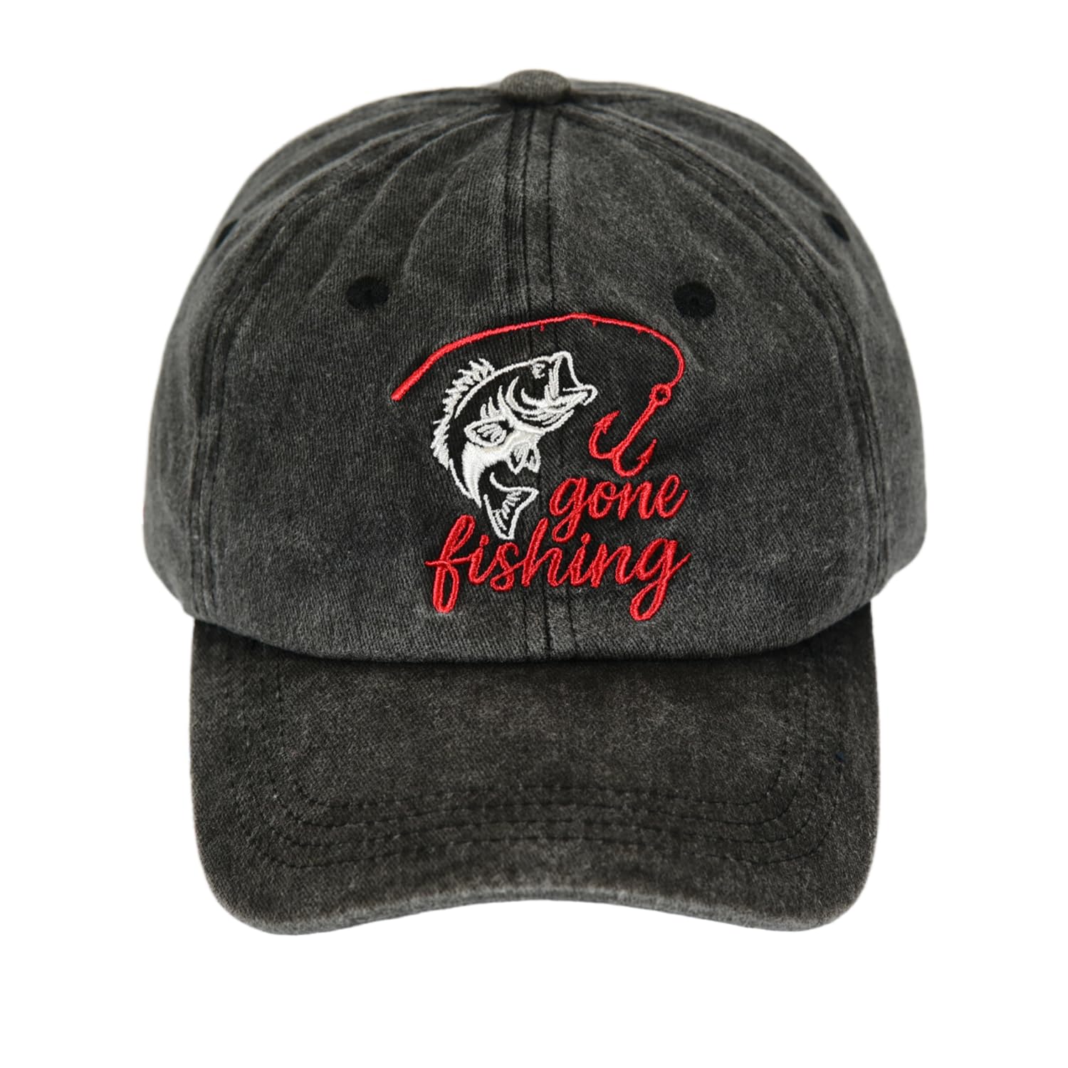 GJYCHL Fishing Hat front embroidery detail for durable, stylish everyday wear