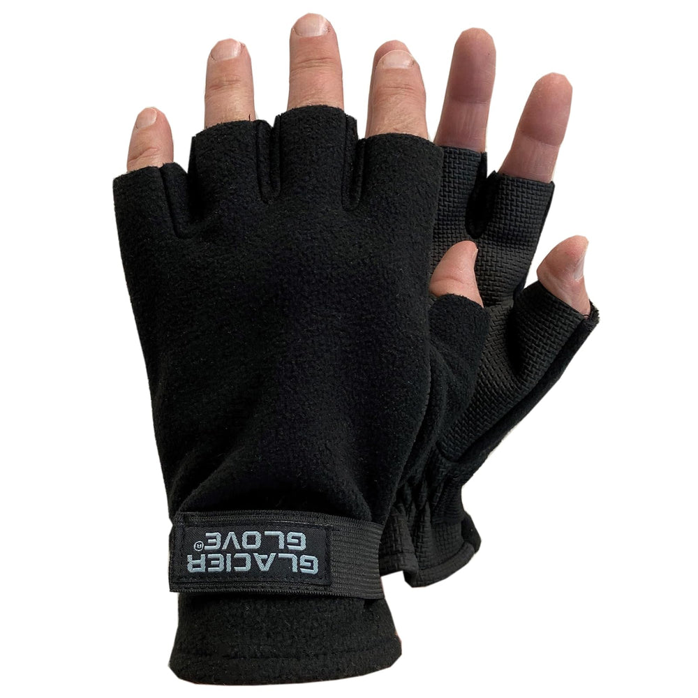 Glacier Glove Alaska River windproof fleece back keeps hands warm in cold conditions.