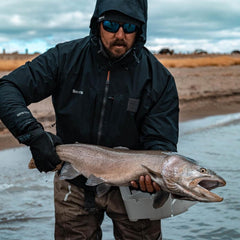 Glacier Glove Alaska River windproof fleece exterior showcases warmth and weather protection
