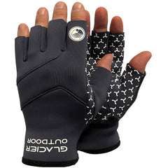 Glacier Glove Cold River Fingerless Gloves - unisex, medium size, windproof fleece