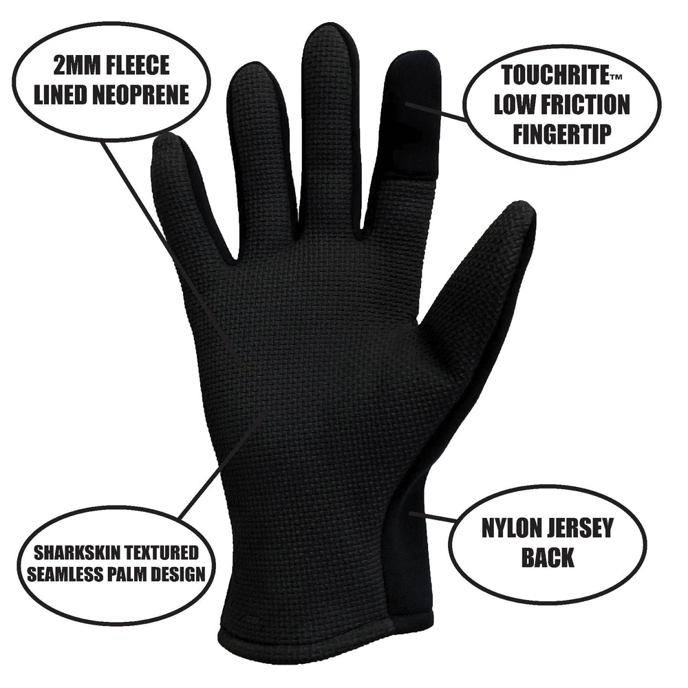 Glacier Glove Kenai Original palm texture close-up highlights seamless sharkskin palm