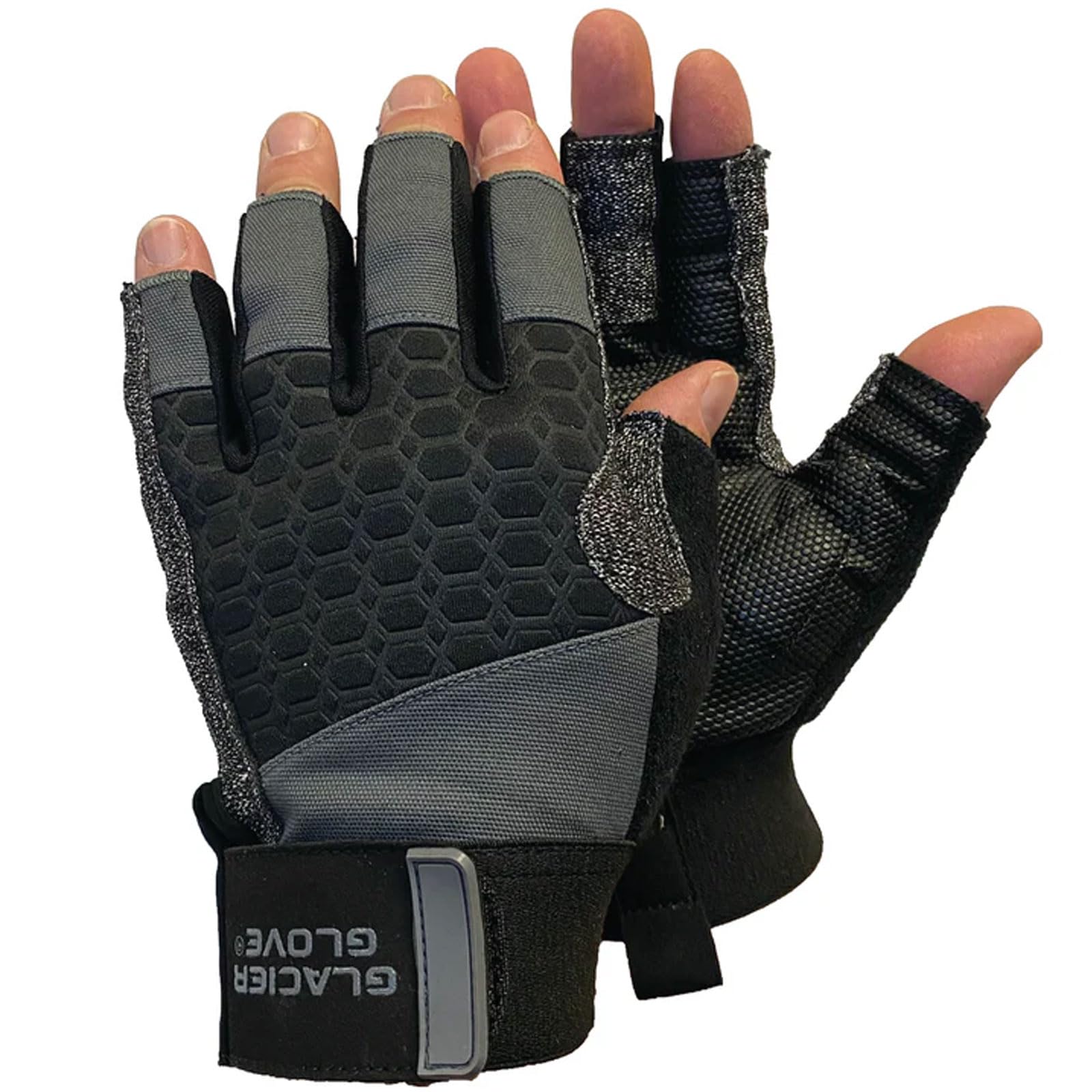 Glacier Glove Stripping Fingerless Gloves XX-Large - front view