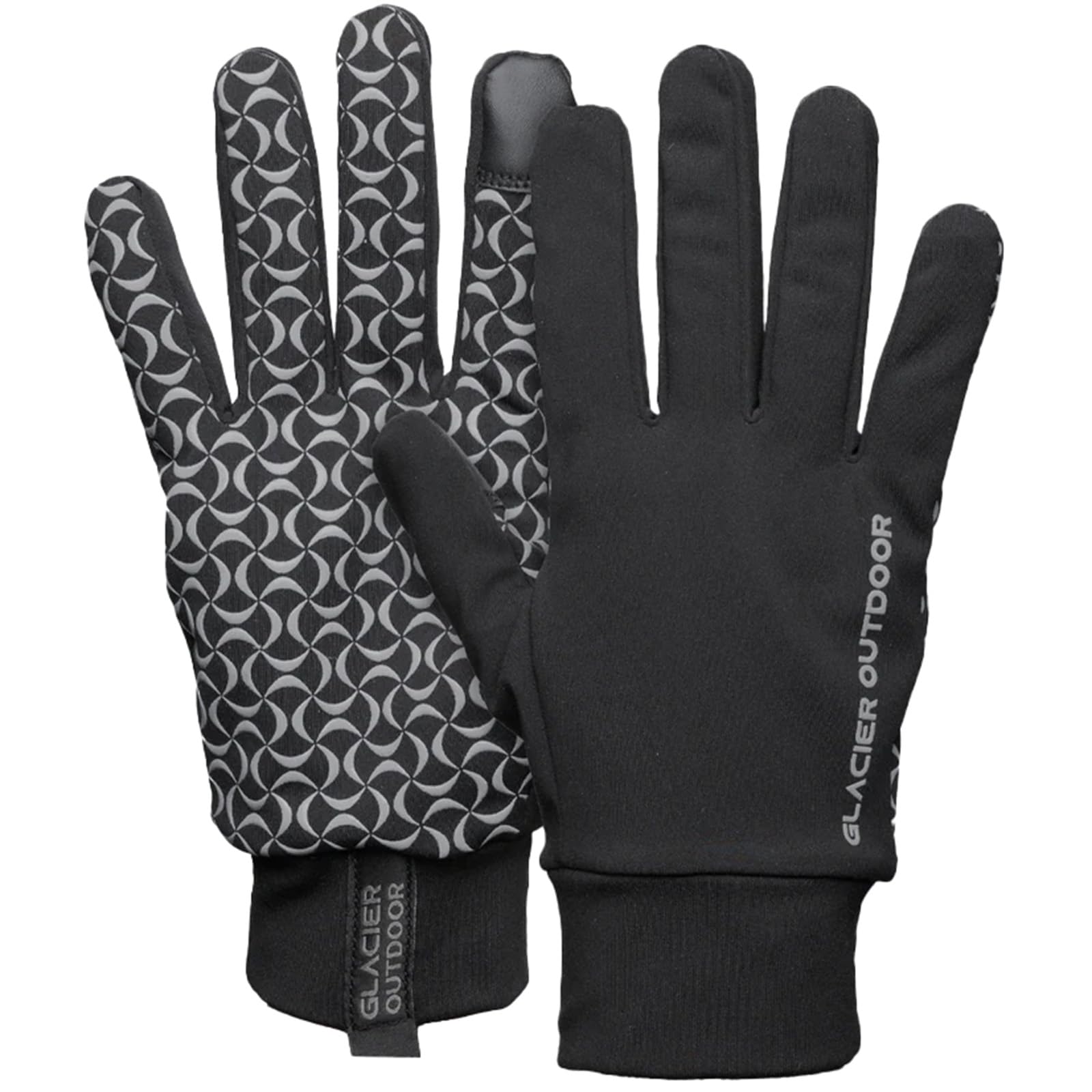 Glacier Glove Ultra-Stretch Liner: palm coating close-up demonstrates secure grip in wet conditions.