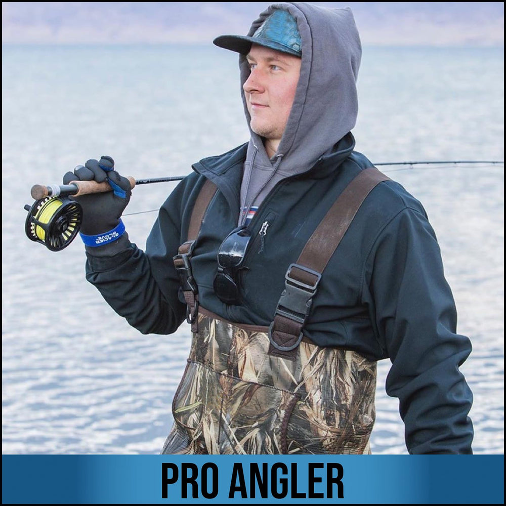 Touchscreen compatibility feature on Glacier Glove Pro Angler gloves