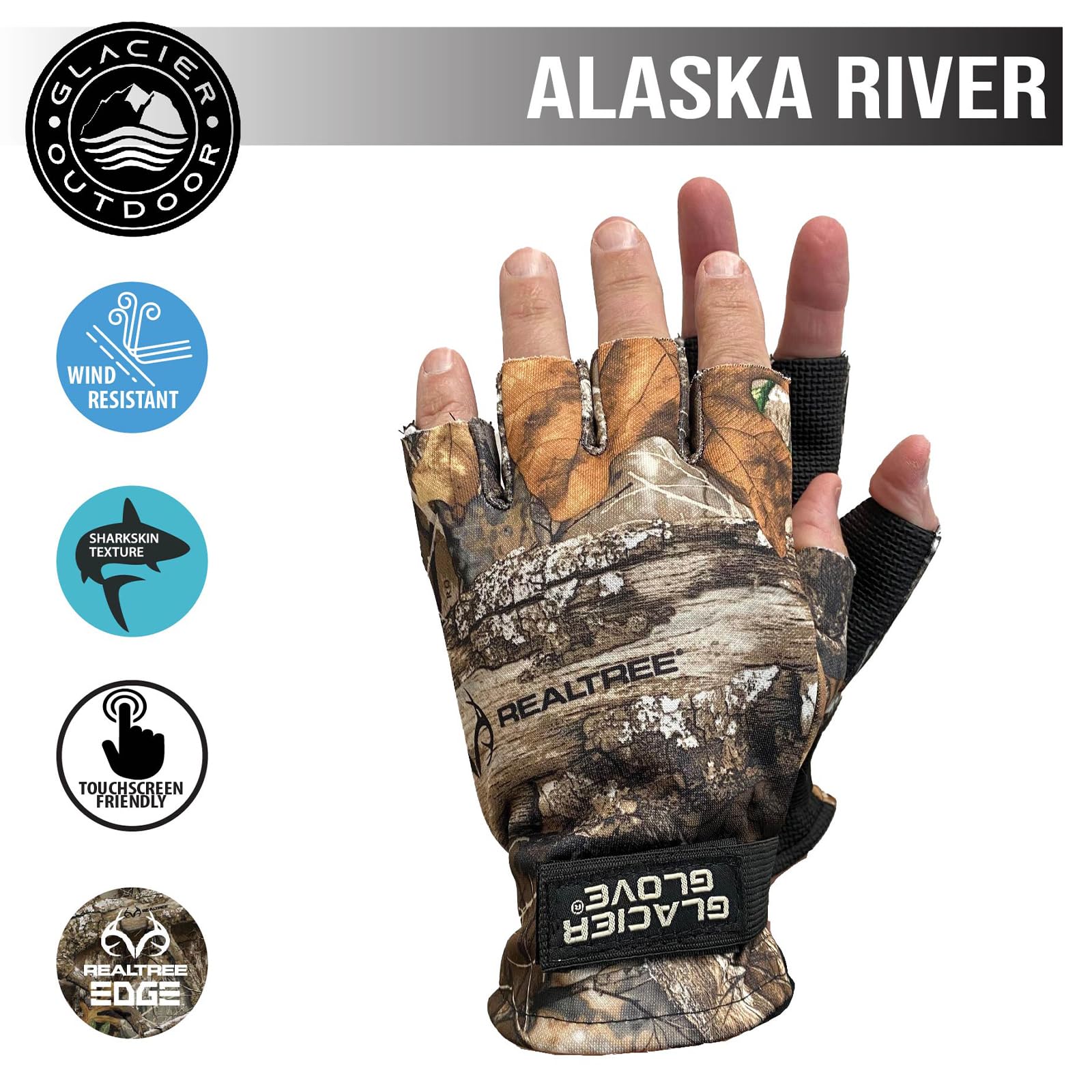 Glacier Glove adjustable velcro strap for secure, comfortable fit during activities.