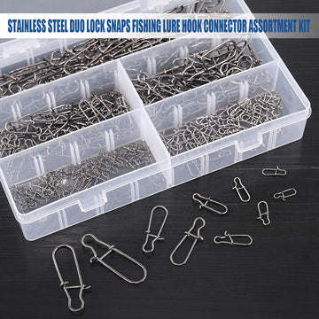Snap size #4-77lbs 0.9 inch stainless steel duo lock snap
