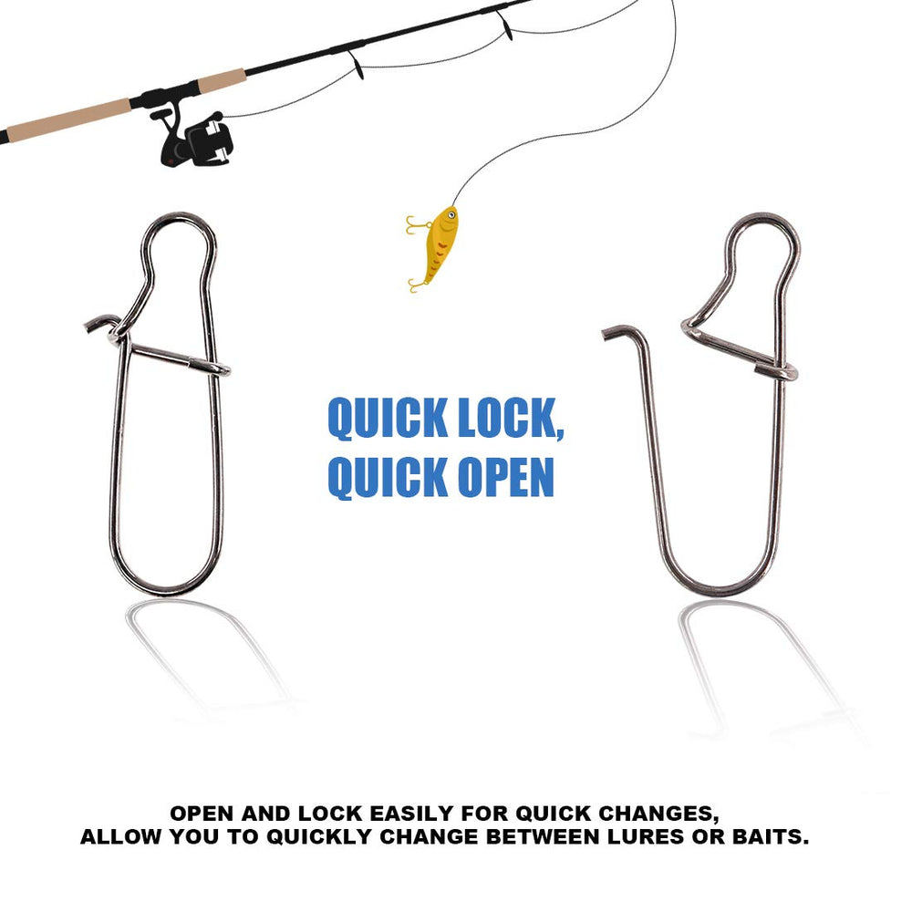 Usage example showing a lure connected to a snap