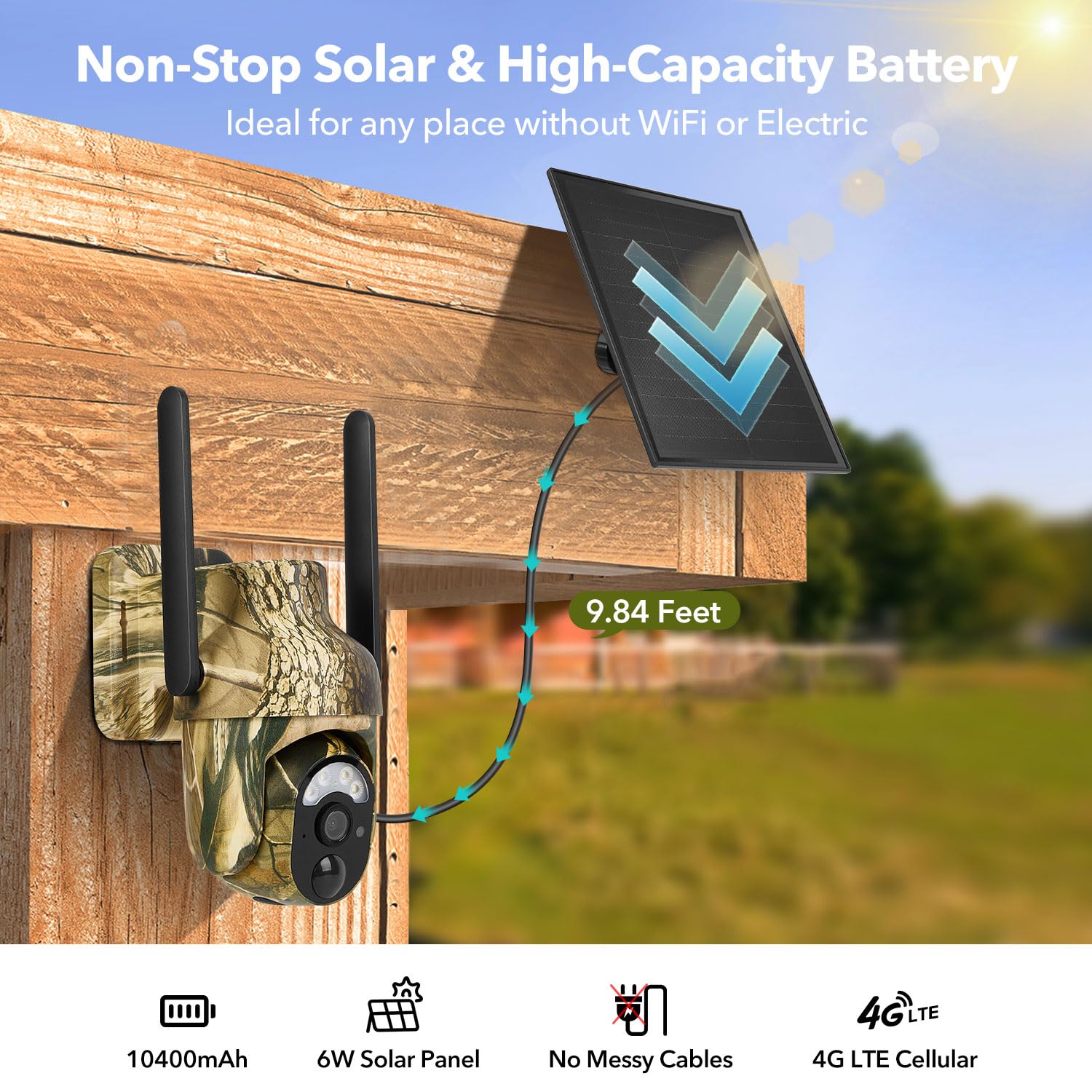 GLEEMALL trail camera two-way audio supports real-time conversations on-site.