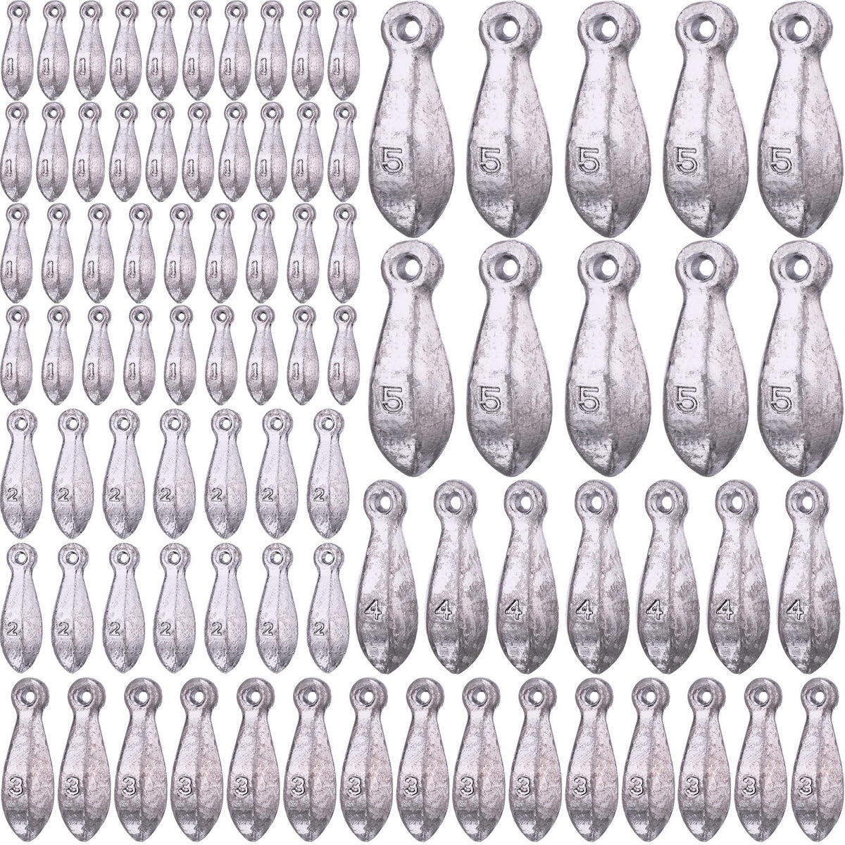 Glimin 66-piece fishing sinkers 1 oz