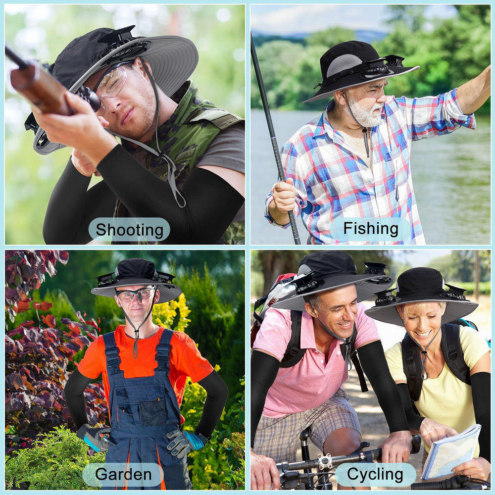 Glitopper sun protection set worn image highlights comfort and versatility outdoors.