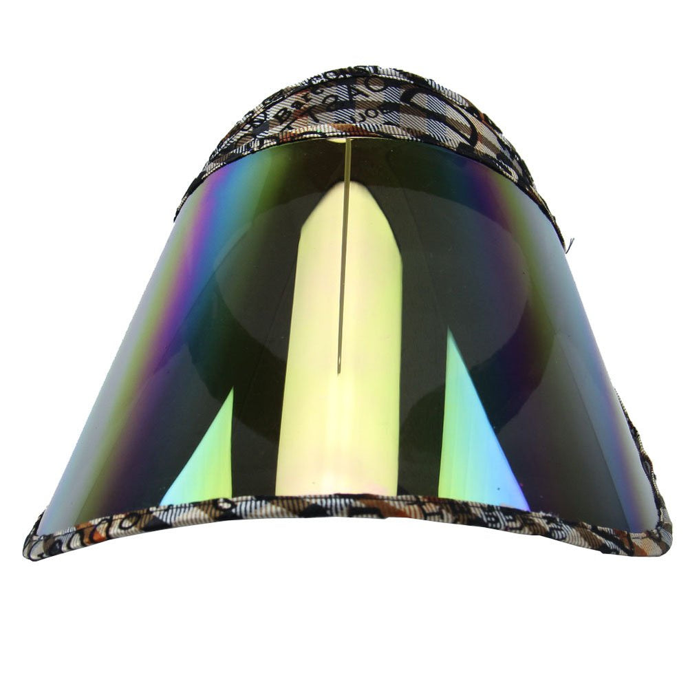 GLJ TRADING sun visor UV hat in coffee, back view with adjustable fit