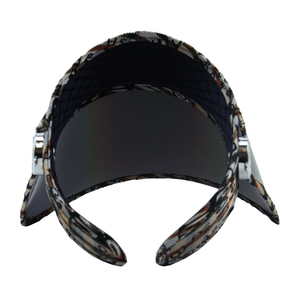 GLJ TRADING sun visor UV hat in coffee, visor detail for eye protection