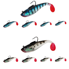 GLL willow blade pair showcasing fluttering action on Alabama rig