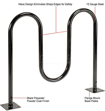 Global Industrial 41-inch Wave Bike Rack durable steel construction
