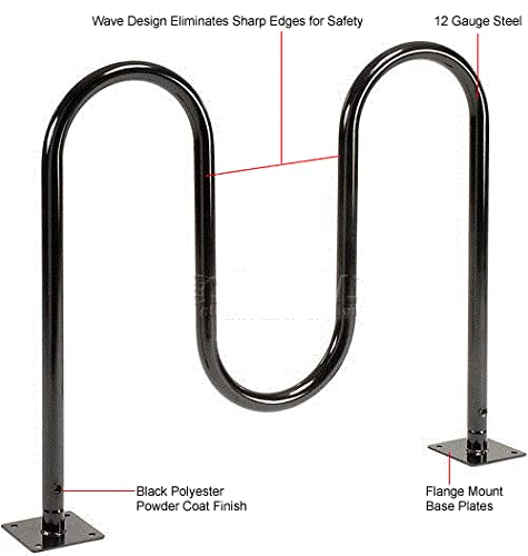 Global Industrial 41-inch Wave Bike Rack durable steel construction