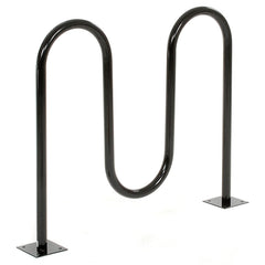 Global Industrial 41-inch Wave Bike Rack front view shows sturdy parking solution