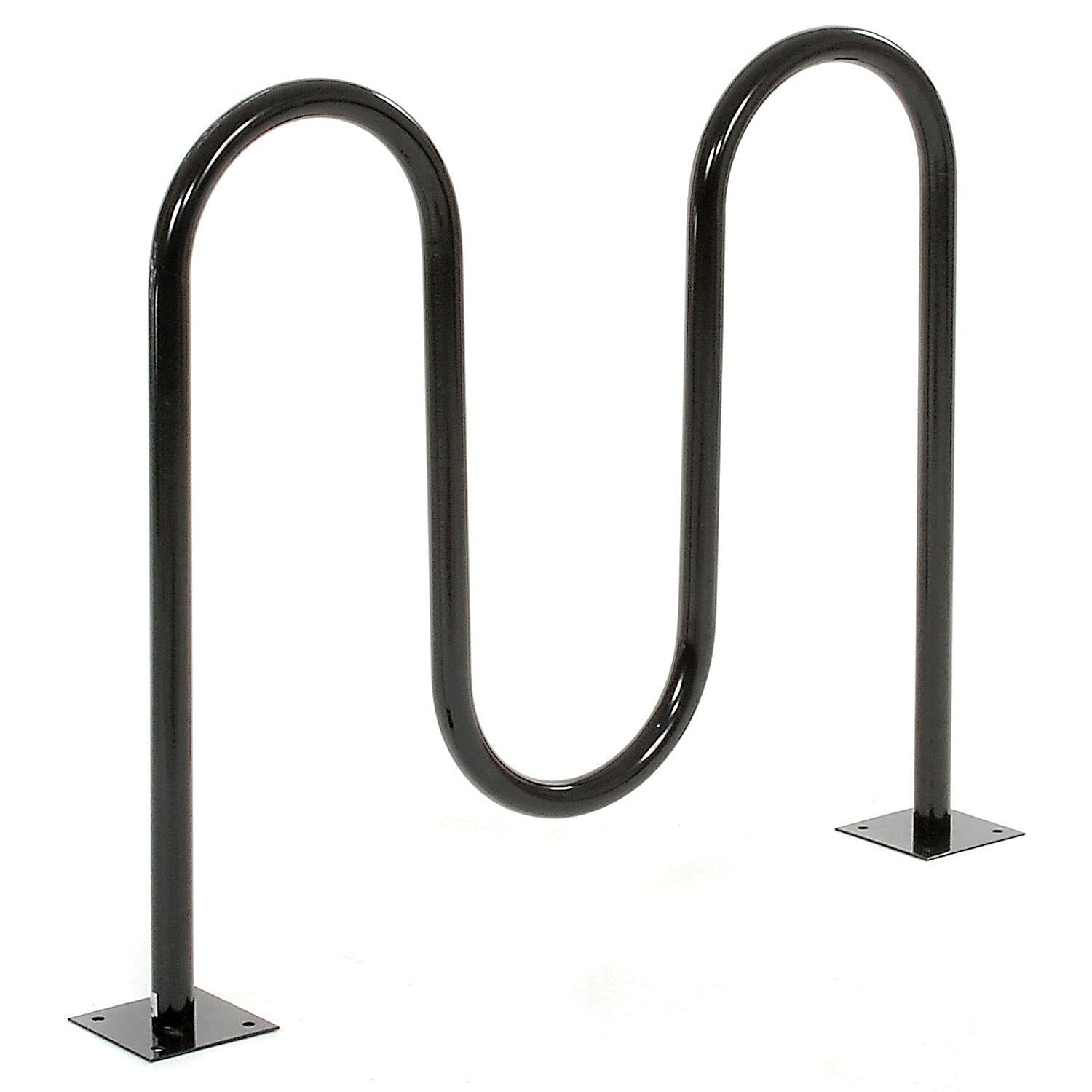 Global Industrial 41-inch Wave Bike Rack powder-coated finish resists wear