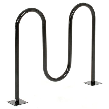 Global Industrial 41-inch Wave Bike Rack powder-coated finish resists wear