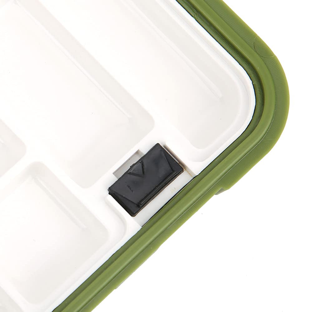 GLOGLOW ABS box keeps lures organized and protected on fishing trips.