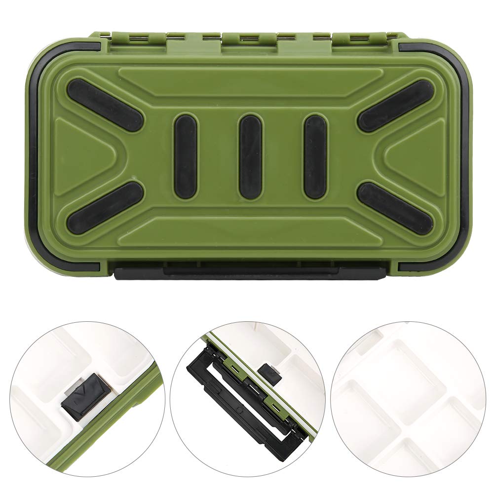 GLOGLOW ABS fishing tackle box fits neatly in boats and vehicles for quick access.