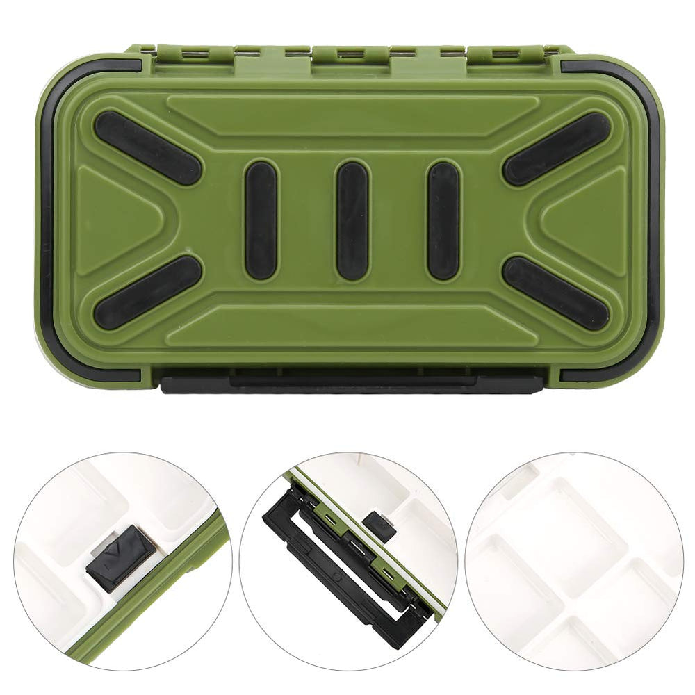 GLOGLOW ABS fishing tackle box fits neatly in boats and vehicles for quick access.