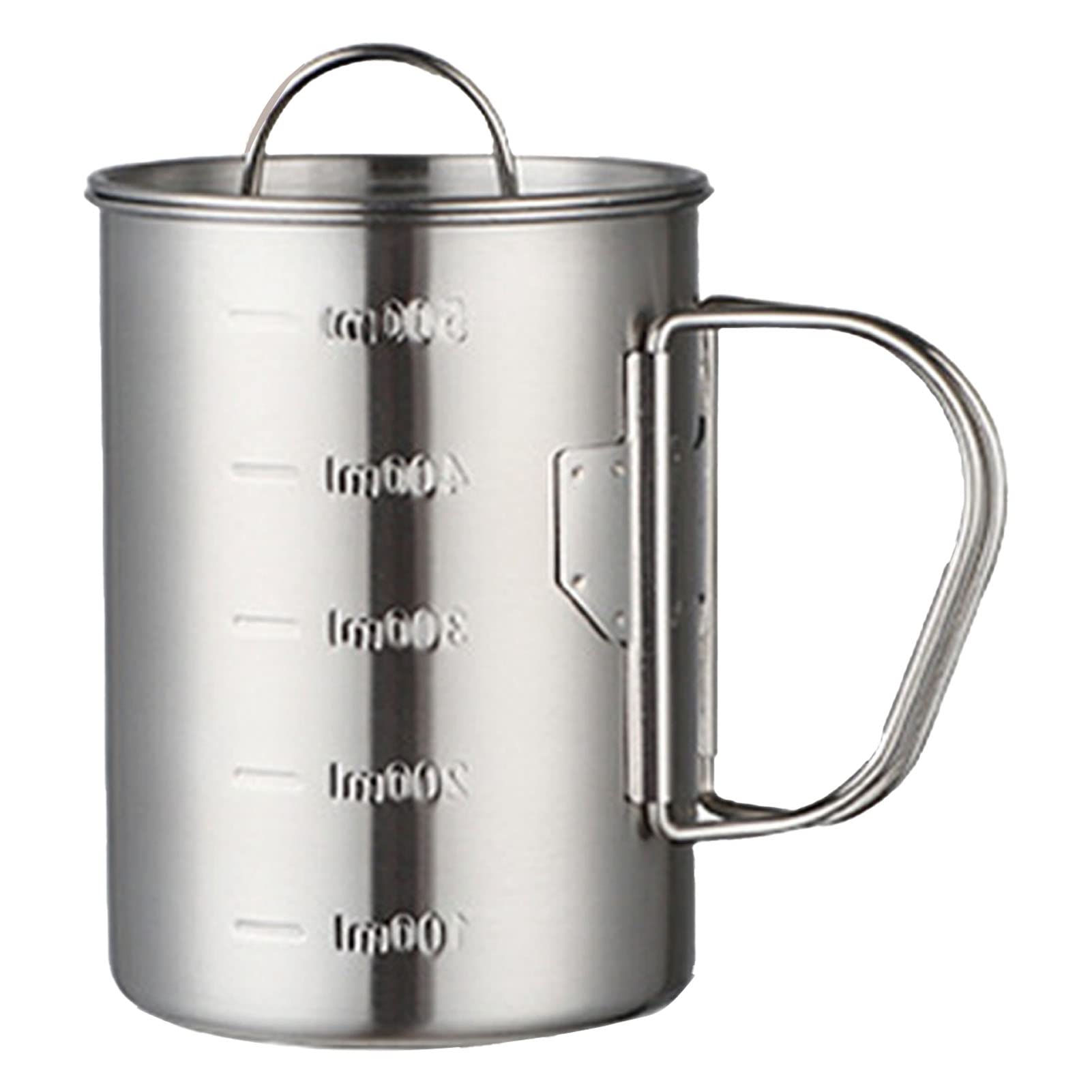 Glomora camping cup with foldable handle for backpack-friendly storage and quick setup.