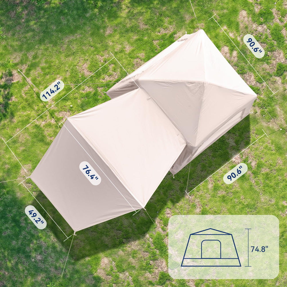 Glonerle portable storage bag keeps the tent compact.
