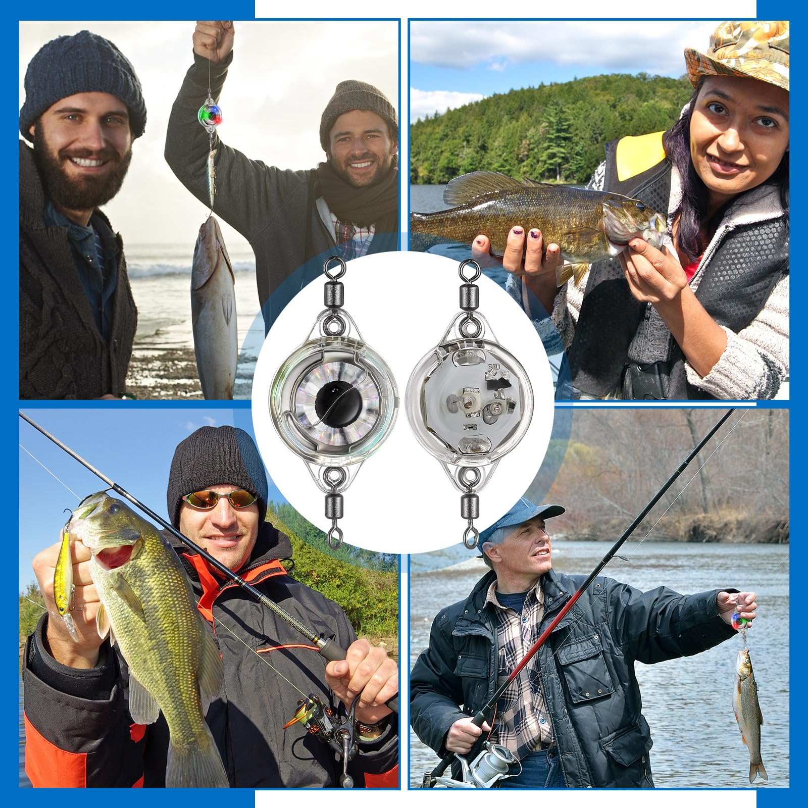 Versatile Glooglitter lights for offshore, nearshore, and ice fishing