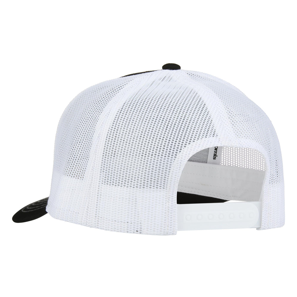 Detailed patch on the G. Loomis cap emphasizing branding and quality stitching.
