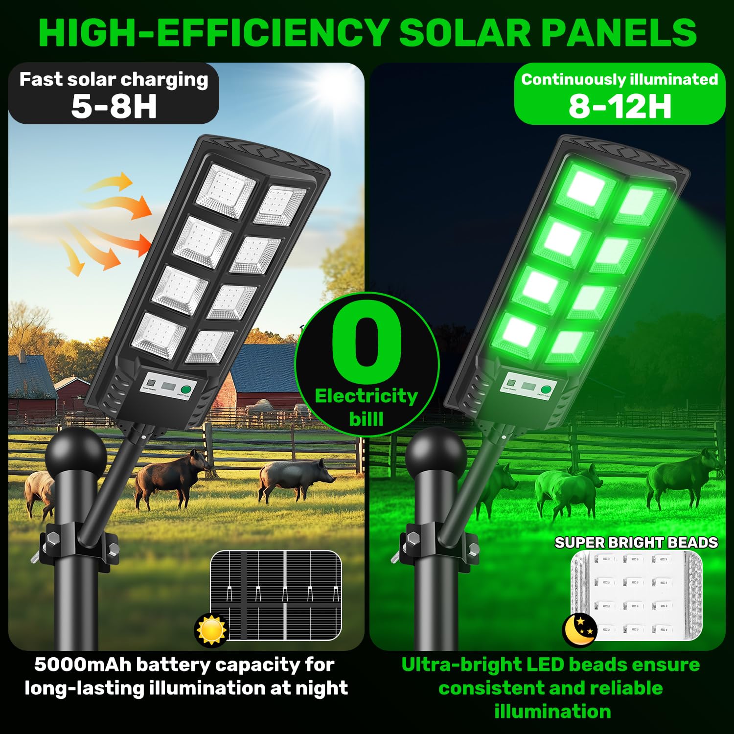 GLOPHOK mounting bracket secures hog lights on walls, poles, or trees.