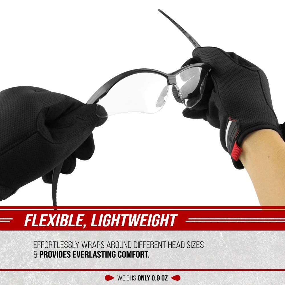 Glove Station Optic Max safety glasses with anti-scratch lenses stay clear in varied conditions
