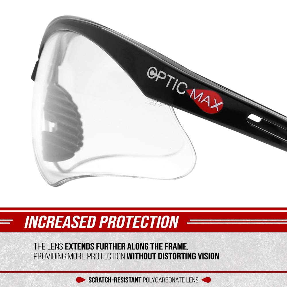 Glove Station Optic Max safety glasses with flexible frame for tough environments