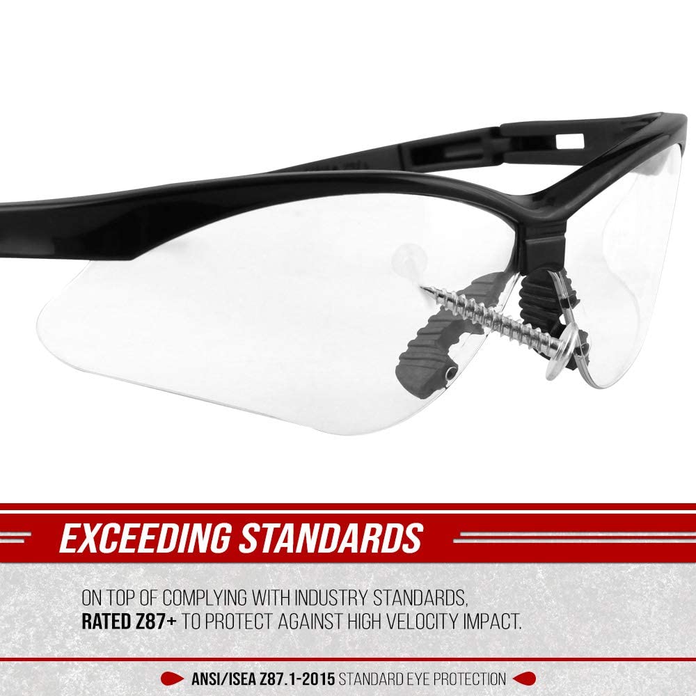 Glove Station Optic Max safety glasses feature lightweight design to reduce fatigue