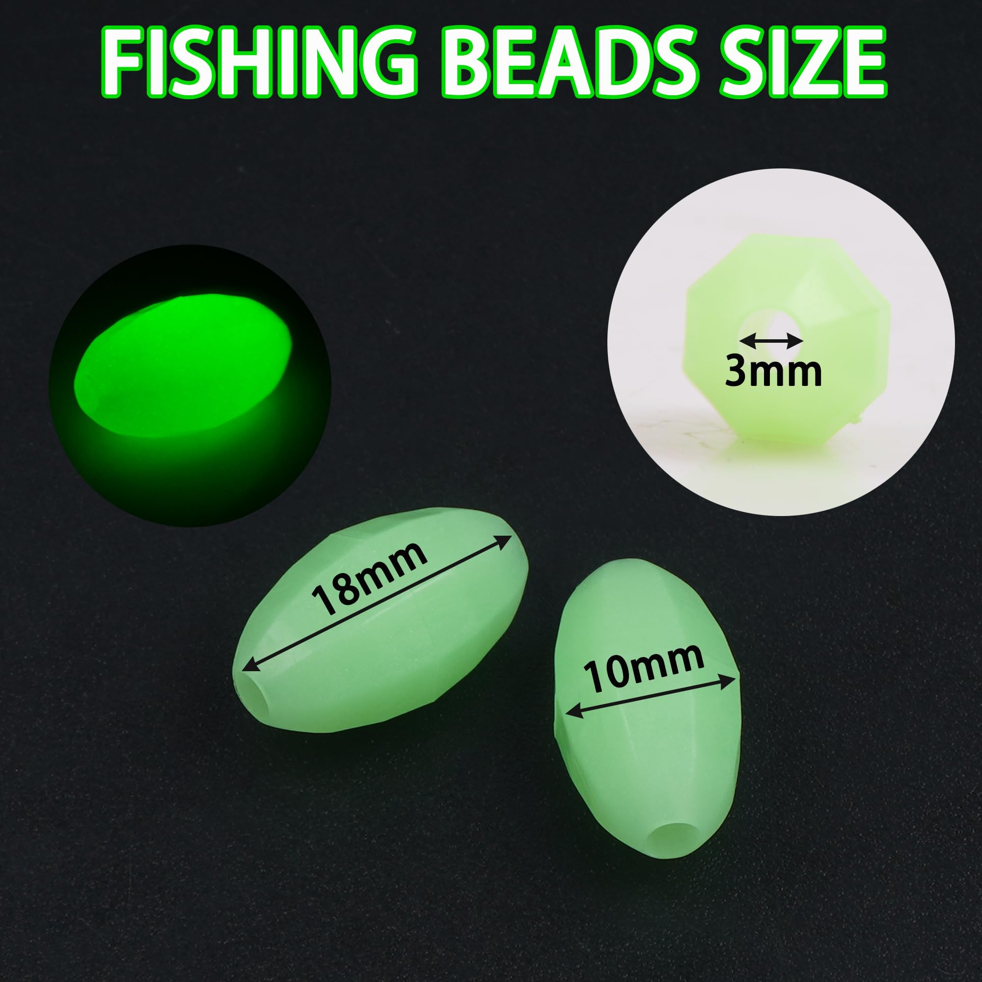 Glow Fishing Beads 120pcs mix color