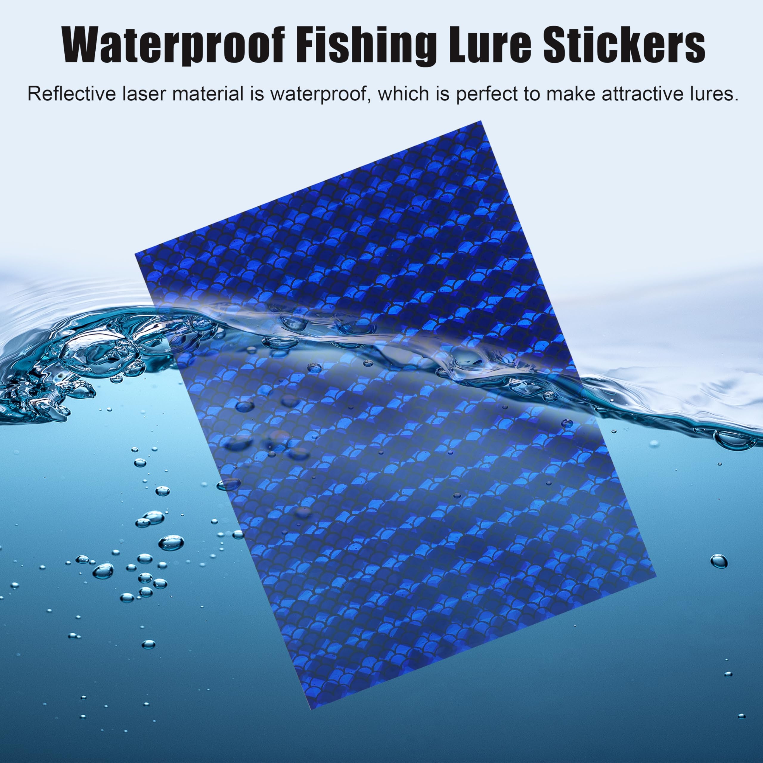Glow-in-the-dark fishing lure stickers emitting light