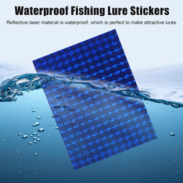 Glow-in-the-dark fishing lure stickers emitting light