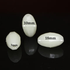 Oval hard luminous fishing beads