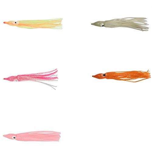 Glow soft plastic octopus squid skirt lure - purple glow