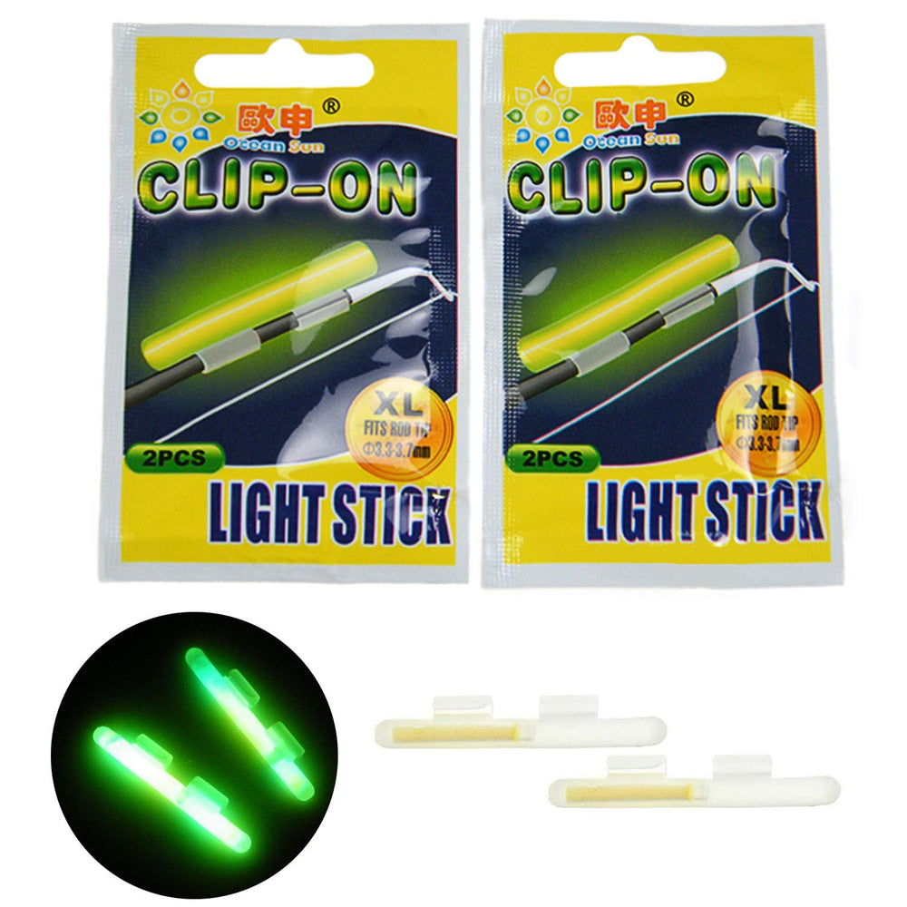 Night fishing glow sticks clipped to rod tip, L size (2.7x3.2mm)