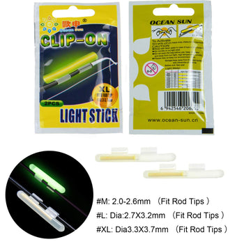 Packaging: 20 glow sticks (10 bags) for fishing