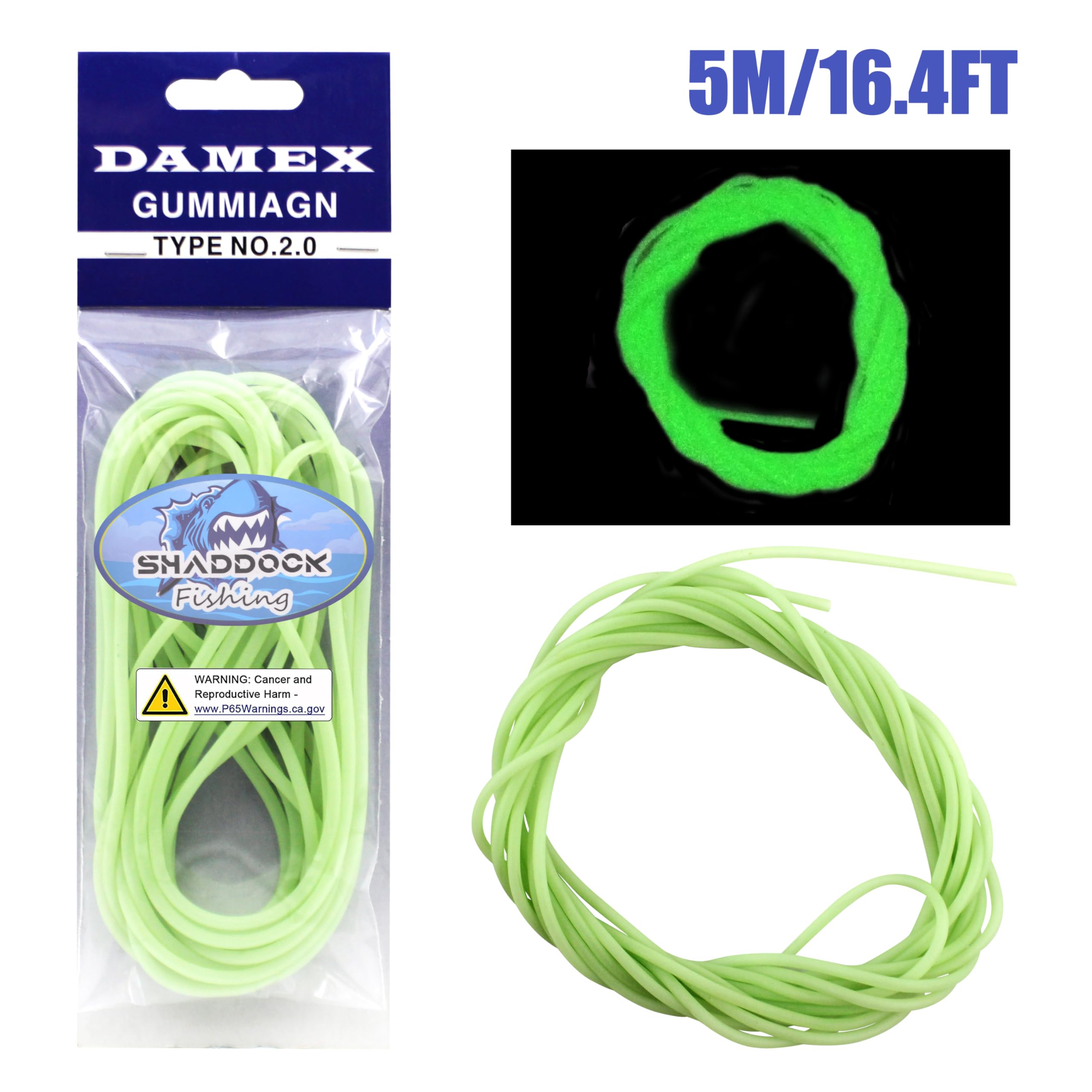 Easy-to-use glow tube attached to fishing line and rig