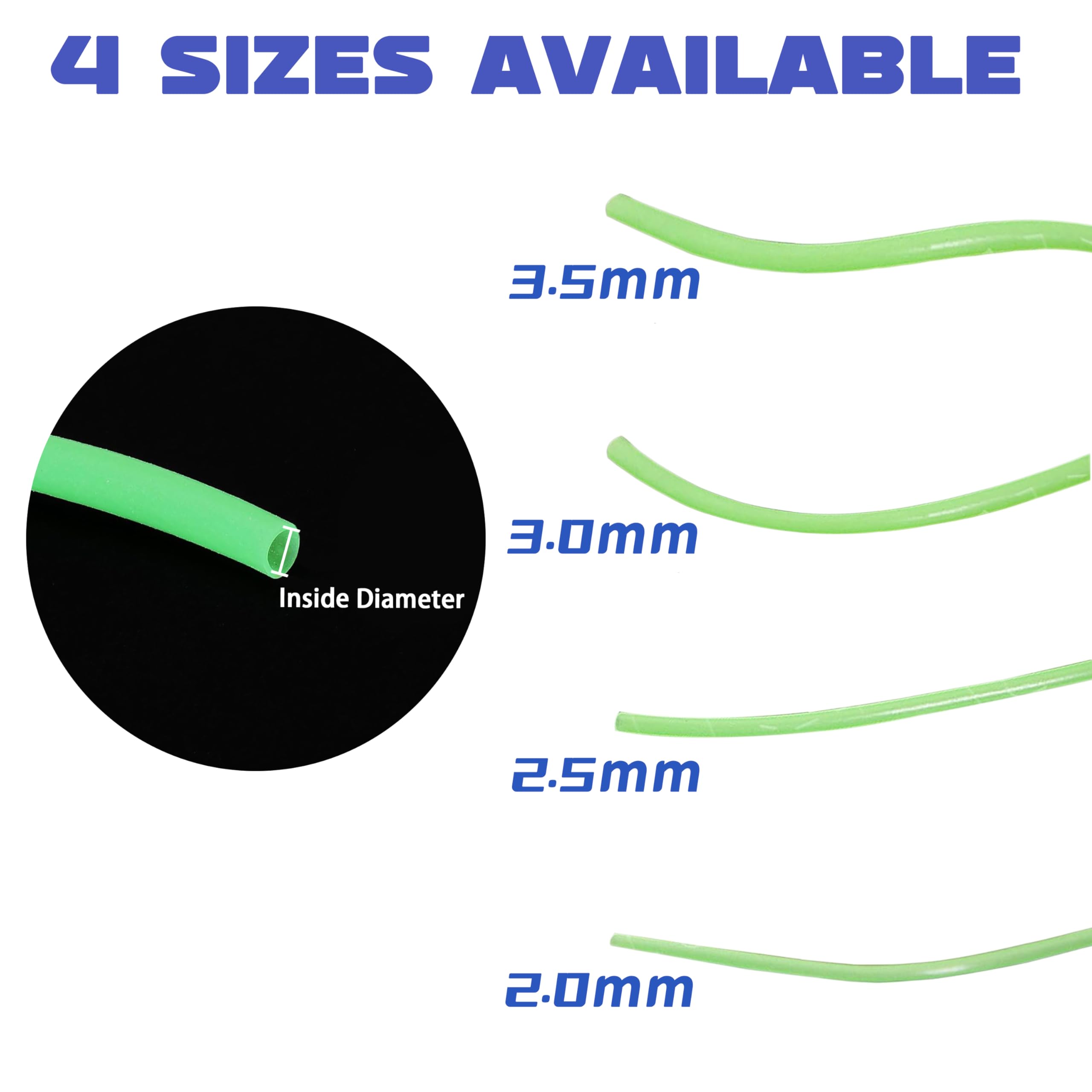 Glow-in-the-dark fishing tube visible in low light