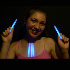 Glow With Us blue glow stick with strings included for easy pendant necklaces