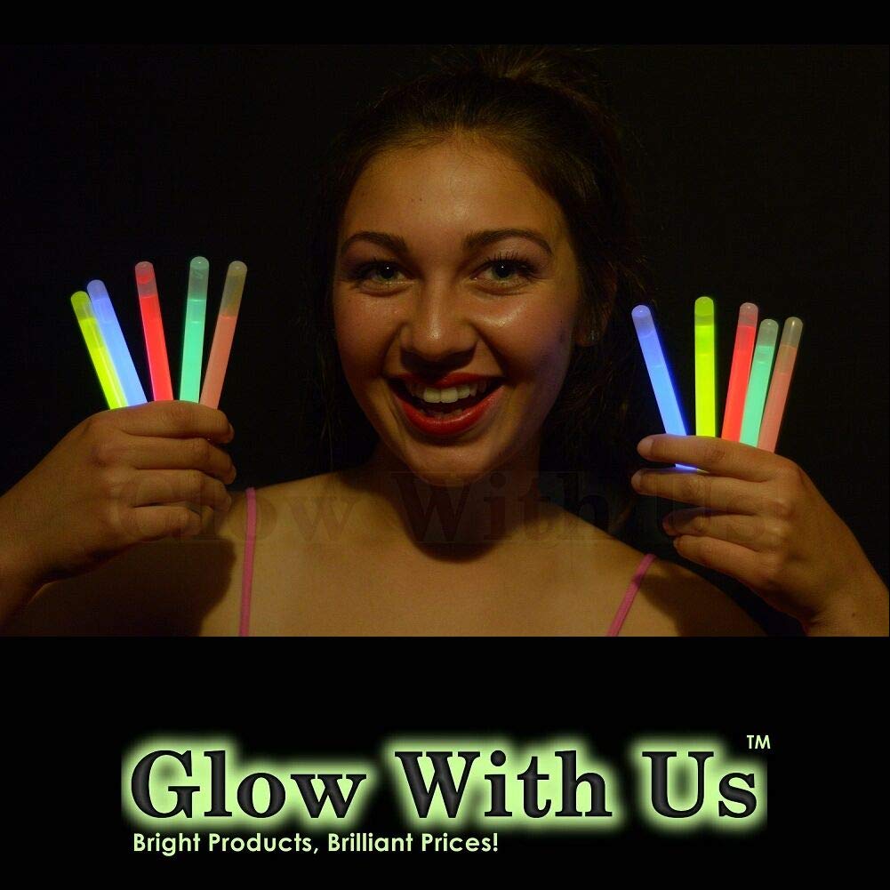 Glow With Us green 4-inch glow sticks ideal for outdoor events and celebrations.