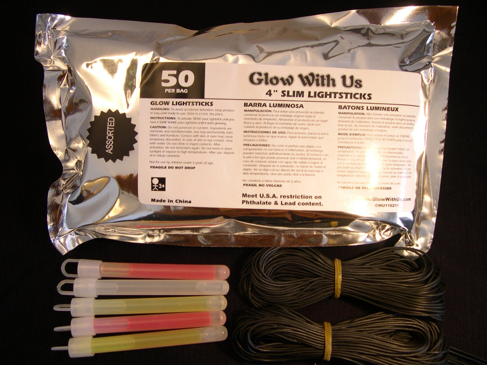 Glow With Us yellow 4-inch glow sticks for kids parties and visibility in crowds.