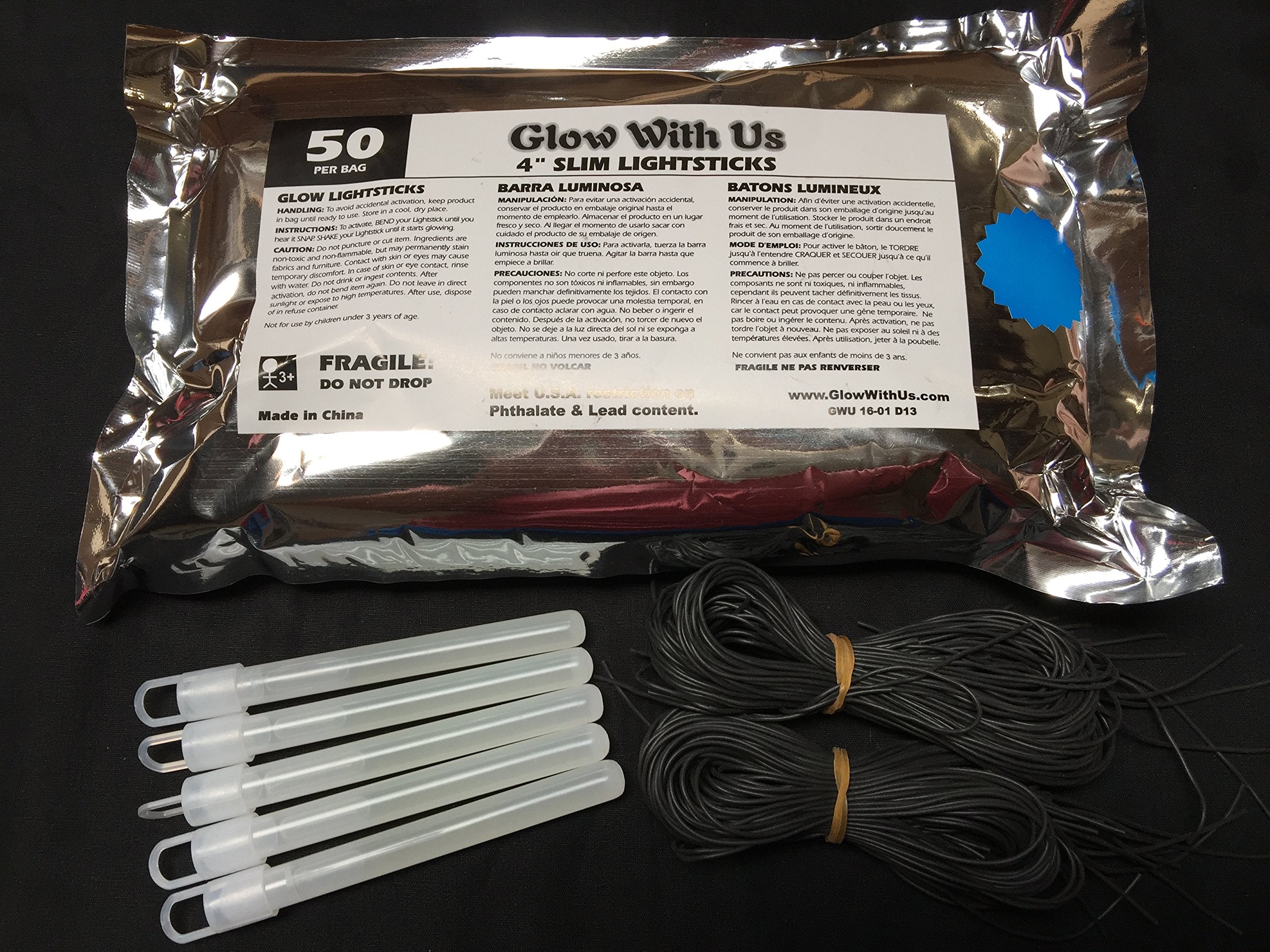 Glow With Us foil bag packaging keeps 4-inch sticks protected and fresh